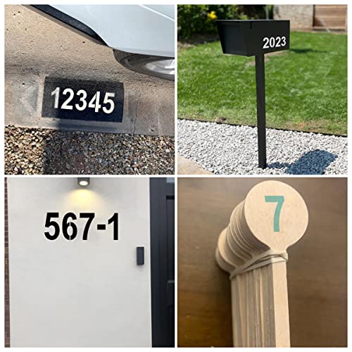 REOLAN 12 Inch Large Number Stencils for Painting - 11 Pack Number Stencil Templates for Curb Address, Cakes, Cookies, Mailboxes and Crafts, Reusable House Numbers Stencils for Wood Signs & Cement Wall Art - Image 3