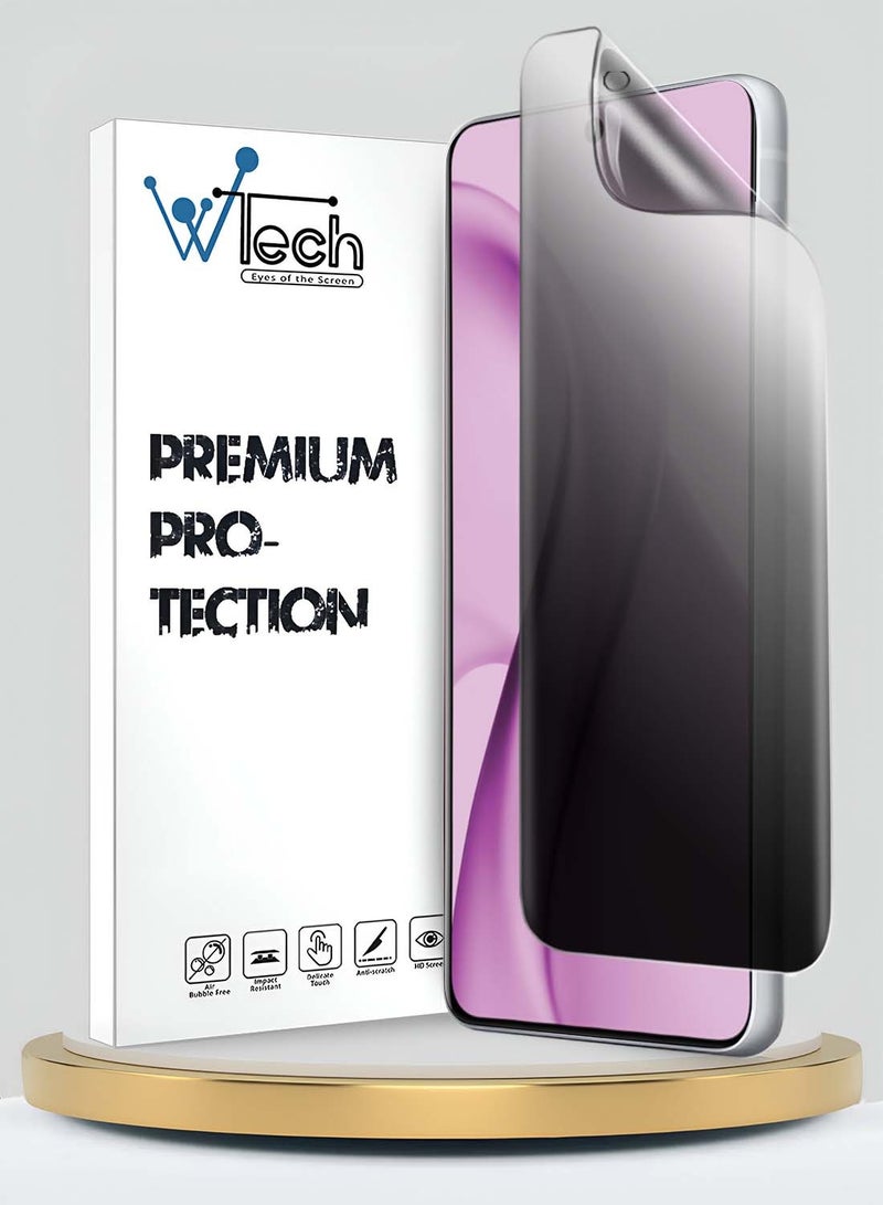 دبليو تيك فيلم حماية شاشة رقيق ومرن مضاد للتجسس / لحماية الخصوصية من vivo V60e 5G 2025 بريميوم هيدروجيل (MSHFMP) - شفاف - Image 1