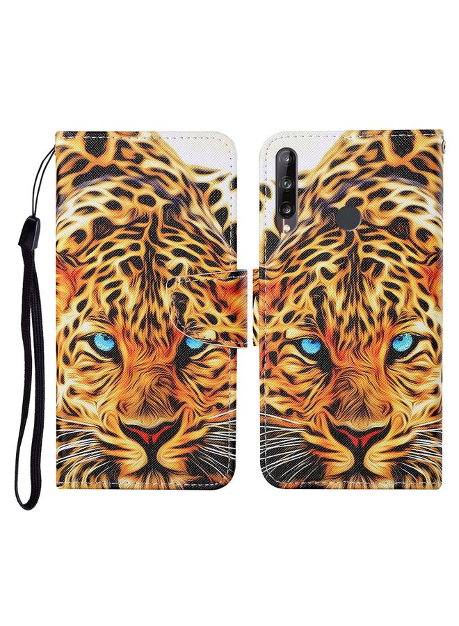 S-TOP Case For Huawei P40 lite E Colored Drawing Pattern Horizontal Flip Leather Case with Holder & Card Slots & Wallet & Lanyard - Image 1