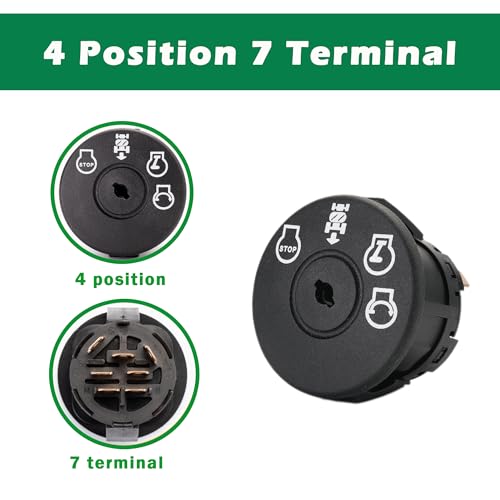 SINTIKI Ignition Switch 4 Position with Keys 532193350 Replace 193350 for Husqvarna LT/LTS/YT/ST/GT Series Craftsman LT1000 LT2000 LT3000 AYP Sears Poulan Riding Lawn Mower Tractor - Image 4