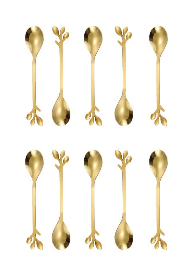 10 PCS Stainless Steel Coffee Spoon Set - Image 1