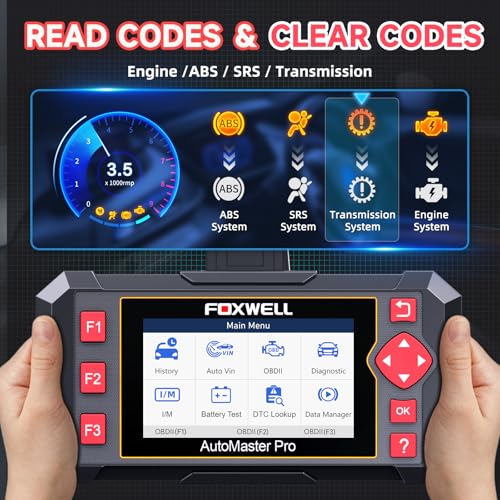 Foxwell 2025 New Upgraded FOXWELL Car Scanner NT604, OBD2 Scanner Diagnostic Tool, ABS Scanner, Airbag Scanner, Check Engine Code Reader, Transmission Scan Tool for All Vehicles, English/Spanish Ver., AutoVIN - Image 3