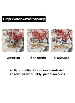 SYOSI Sink Splash Guard Mat Floral Pattern Faucet Mat Sink Faucet Absorbent Mat Soft Texture Strong Anti-slip Quick Water Absorption Moderate Thickness Smooth Edges En-Friendly Odorlessfor Bathroom  - Image 4