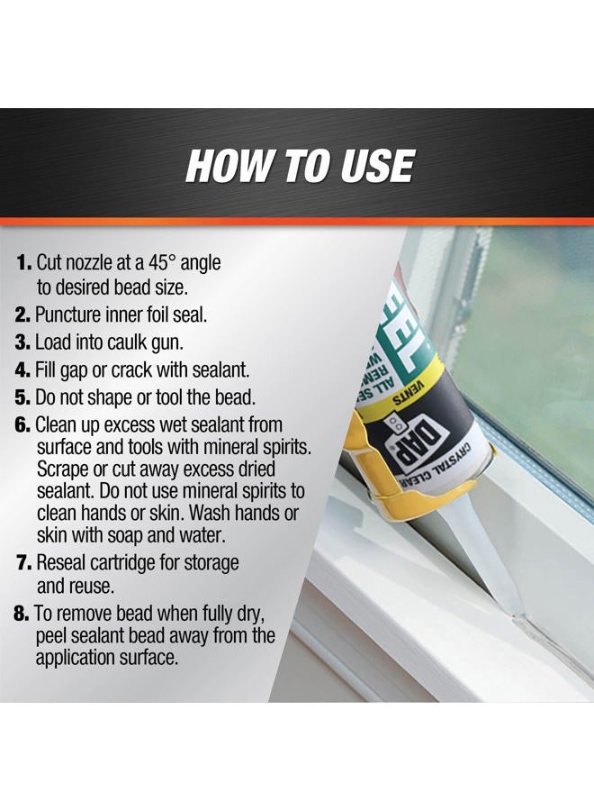 Dap 18354 Seal 'N Peel Removable Caulk, 10.1-Ounce - Image 3