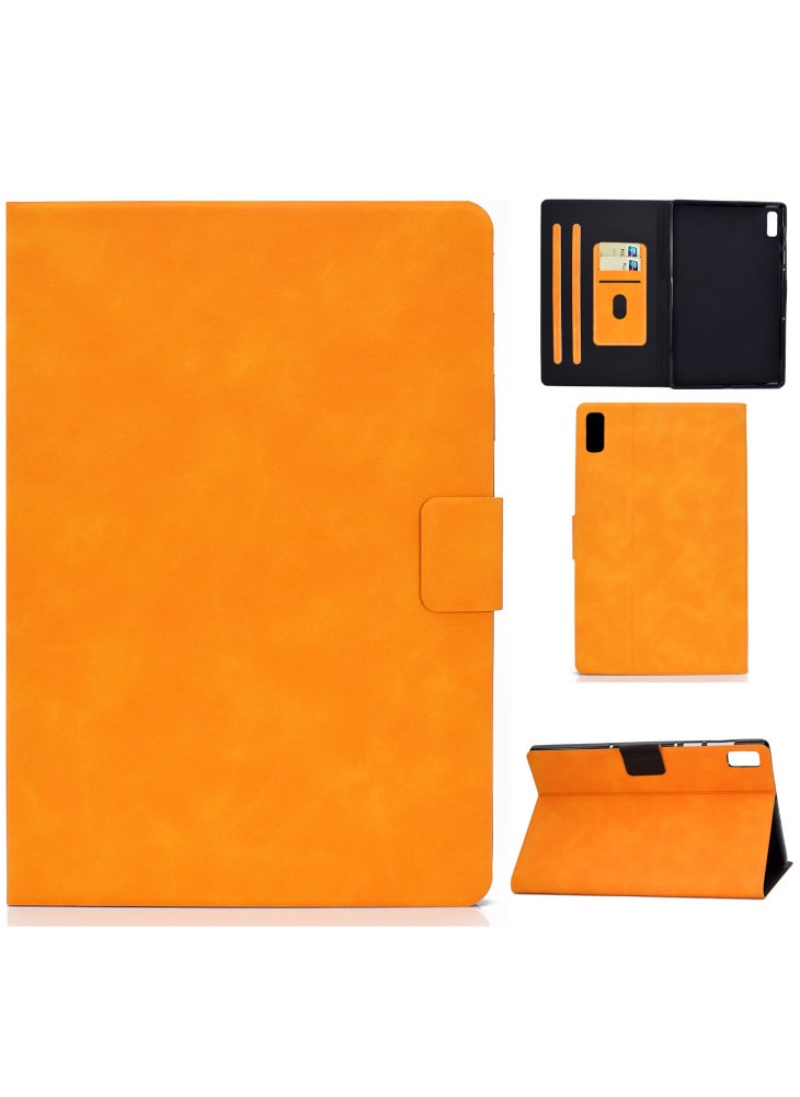 For Lenovo Tab M9 TB-310FU PU Leather Tablet Case A7 Cowhide Texture Protective Cover with Card Holder - Khaki - Image 1