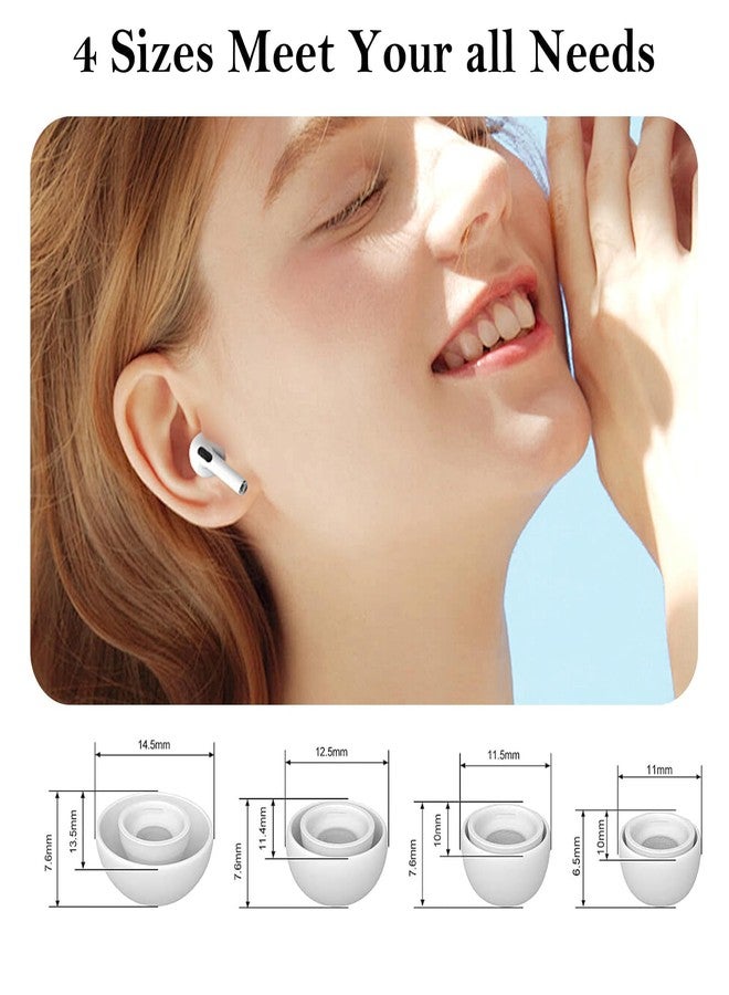 Vsagier 4 Pairs Replacement Ear Tips for AirPods Pro and AirPods Pro 2 with Noise Reduction Hole, Non-Slip Soft Silicone Ear Tips for AirPods Pro, 3 in 1 Cleaner Kit for USB-C Charging Case(XS/S/M/L) - Image 5