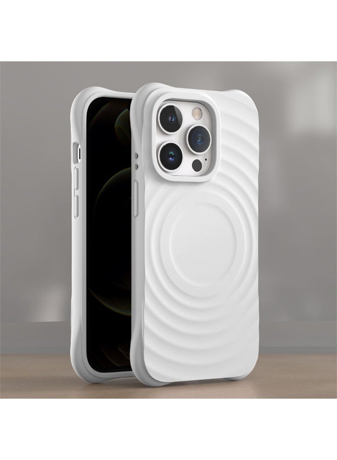 Solid Color Wave Case – Compatible with Apple 17 – Wireless Magnetic Phone  Case - Image 2