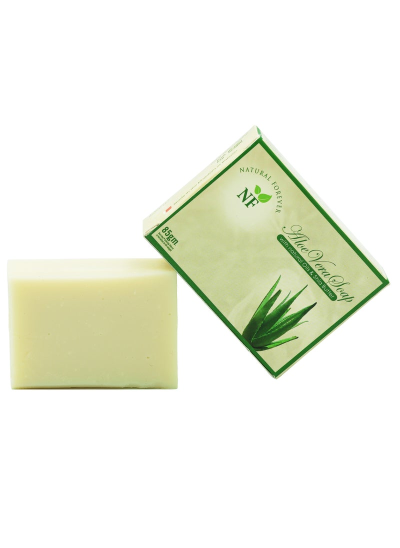 Natural Forever - Aloe-vera Soap 85gm - Image 1