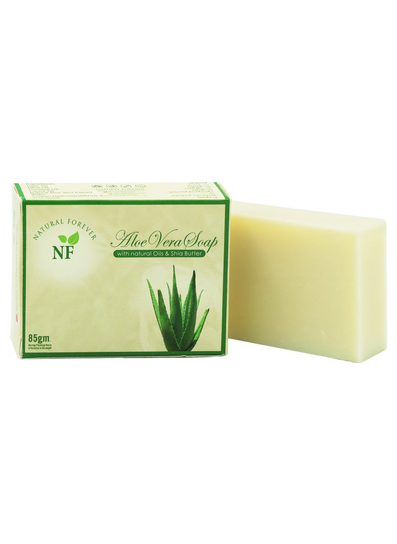 Natural Forever - Aloe-vera Soap 85gm - Image 1