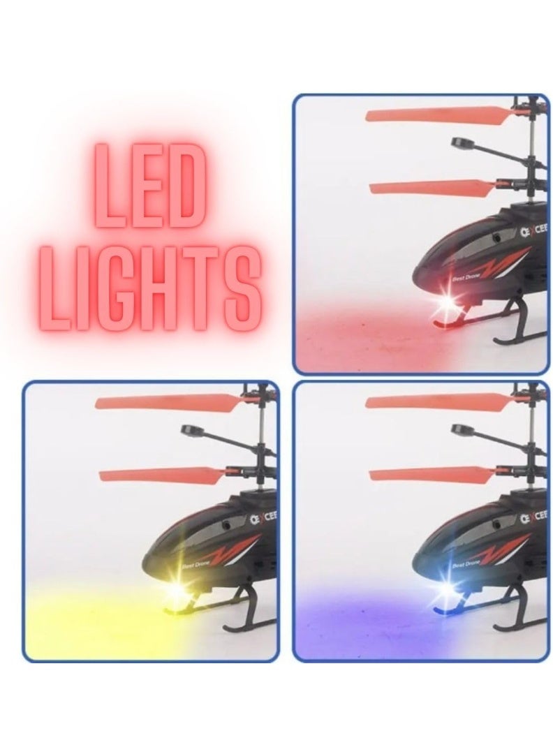 Exceed Remote Control Helicopter for Kids - Easy Up & Down RC Toy with LED Lights, Hand Sensor, and USB Charging - Image 5