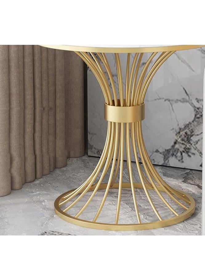 Generic luxury iron table modern apartment sofa table creative marble end coffee table round coffee table gold round table  - Image 5