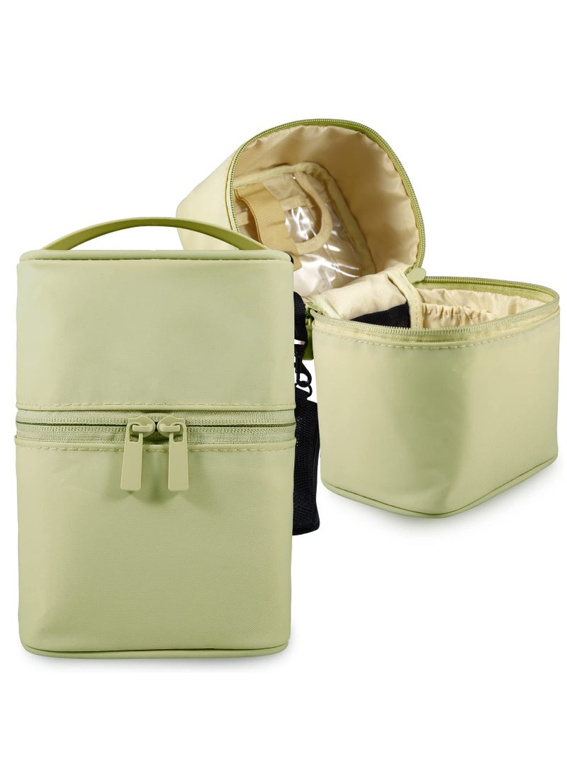 Portable Makeup Bag for Travel - Cute Cosmetic Organizer and Small Brush Holder for Women and Girls - Ideal Toiletry Storage Case for Artists and Beauty Enthusiasts.