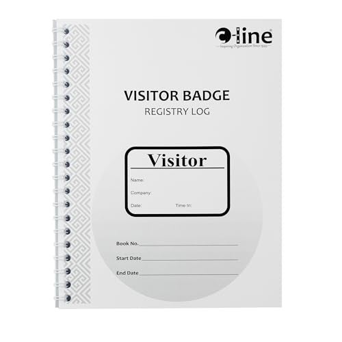 C-Line Visitor Badges with Registry Log, 150 Badges per Book, 1 Registry (97030) - Image 3