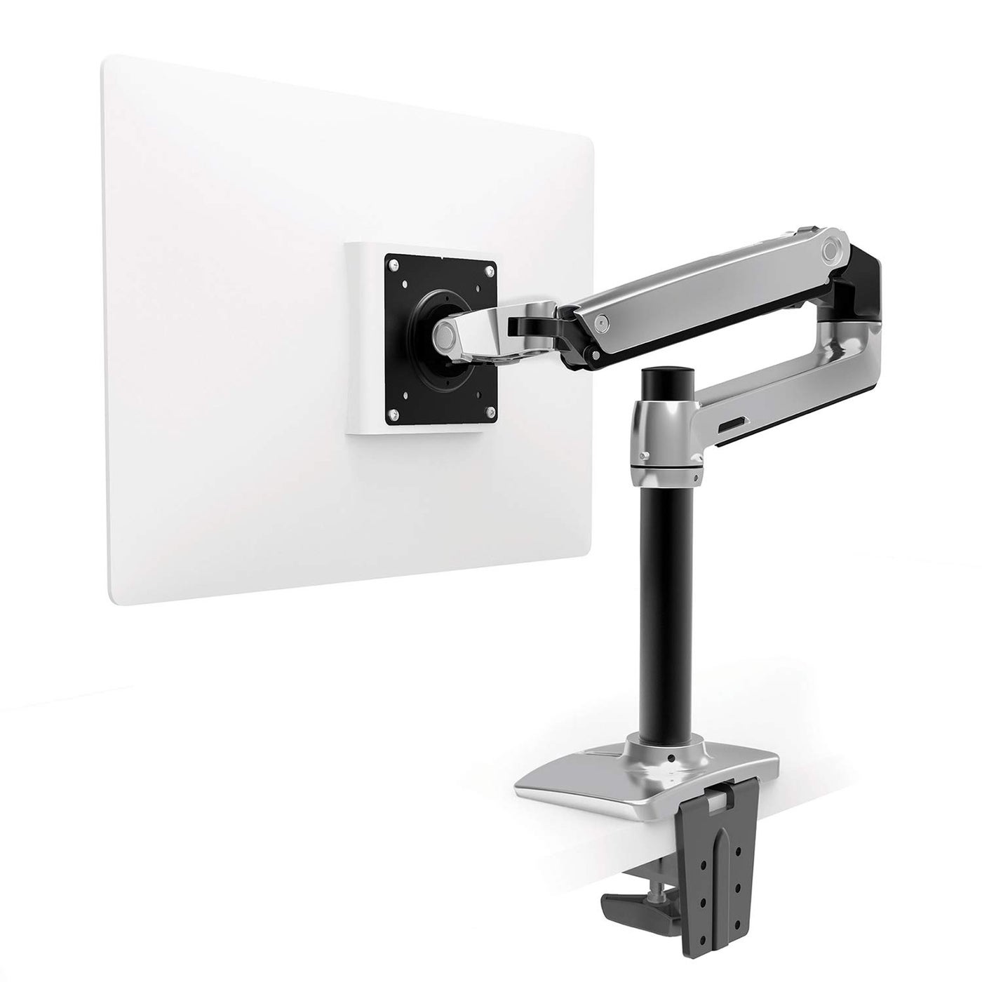 Ergotron LX Monitor Arm Single Monitor Desk Mount fits Flat Curved Ultrawide Computer Monitors up to 34 Inches 7 to 25 lbs VESA 75x75mm or 100x100mm Tall Pole Polished Aluminum
