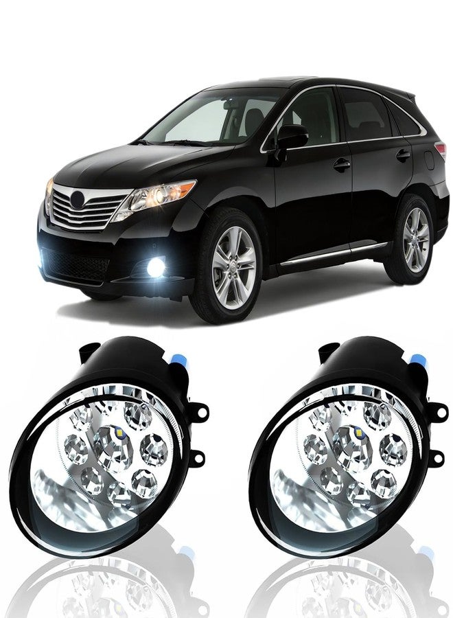 qobsos LED Fog Light For TOYOTA Venza 2009-2015 Replacement Front Bumper Lamp,6000k White,Pack of 2 - Image 1
