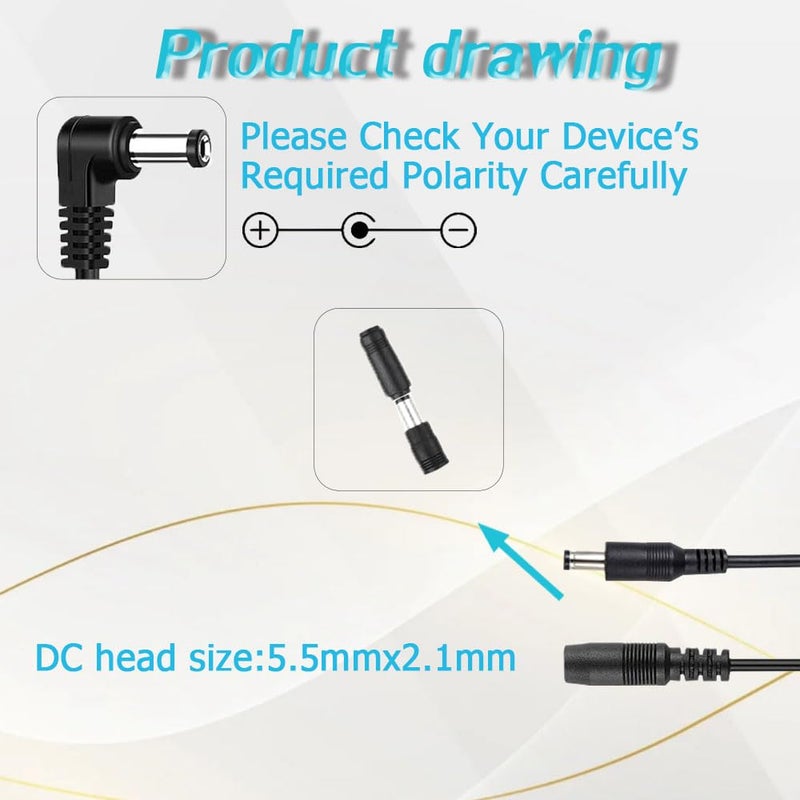 pigtone 1 to 3 Way Daisy Chain Black Cable Right Angle Plug Guitar Effect Pedal Power Supply Splitter Cable Adapter 9V DC Power Cable - Image 4