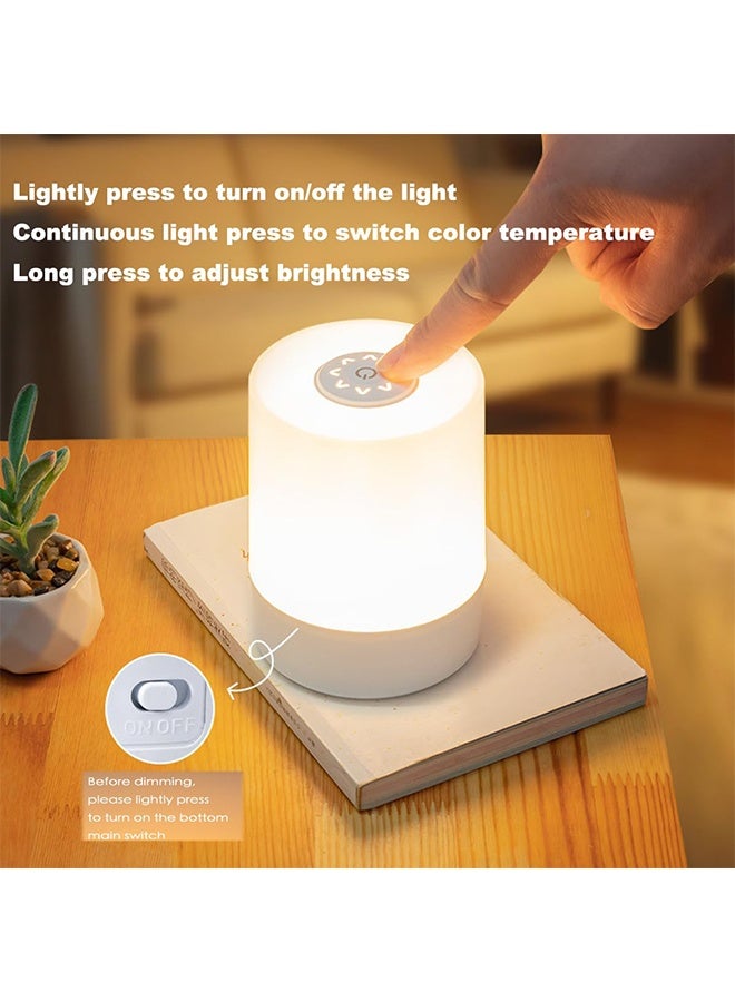 TodyJeyHo Touch Bedside Table Lamp,clock,Changing Dimmable Table Lamp,Night Light for Kids,3 Colors LED Lamp with Warm White Lights,USB Rechargeable, Bedside Night Light, Soft Eye Caring for Bedrooms and Sleep Aid - Image 4