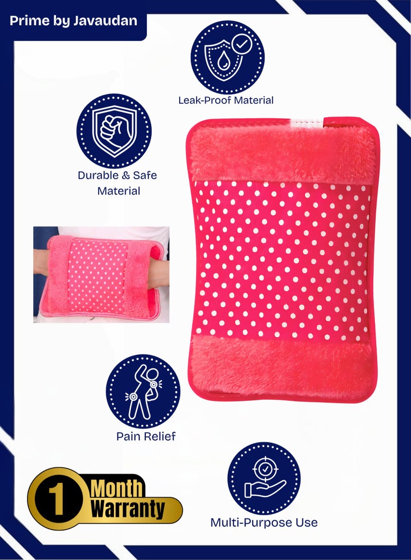 برايم بي جافاودان حقيبة ماء ساخن كهربائية قابلة لإعادة الشحن مع غطاء من الصوف لتخفيف آلام التشنجات والرقبة والكتفين وحقيبة العلاج الساخن وتدفئة اليدين والقدمين - Image 1