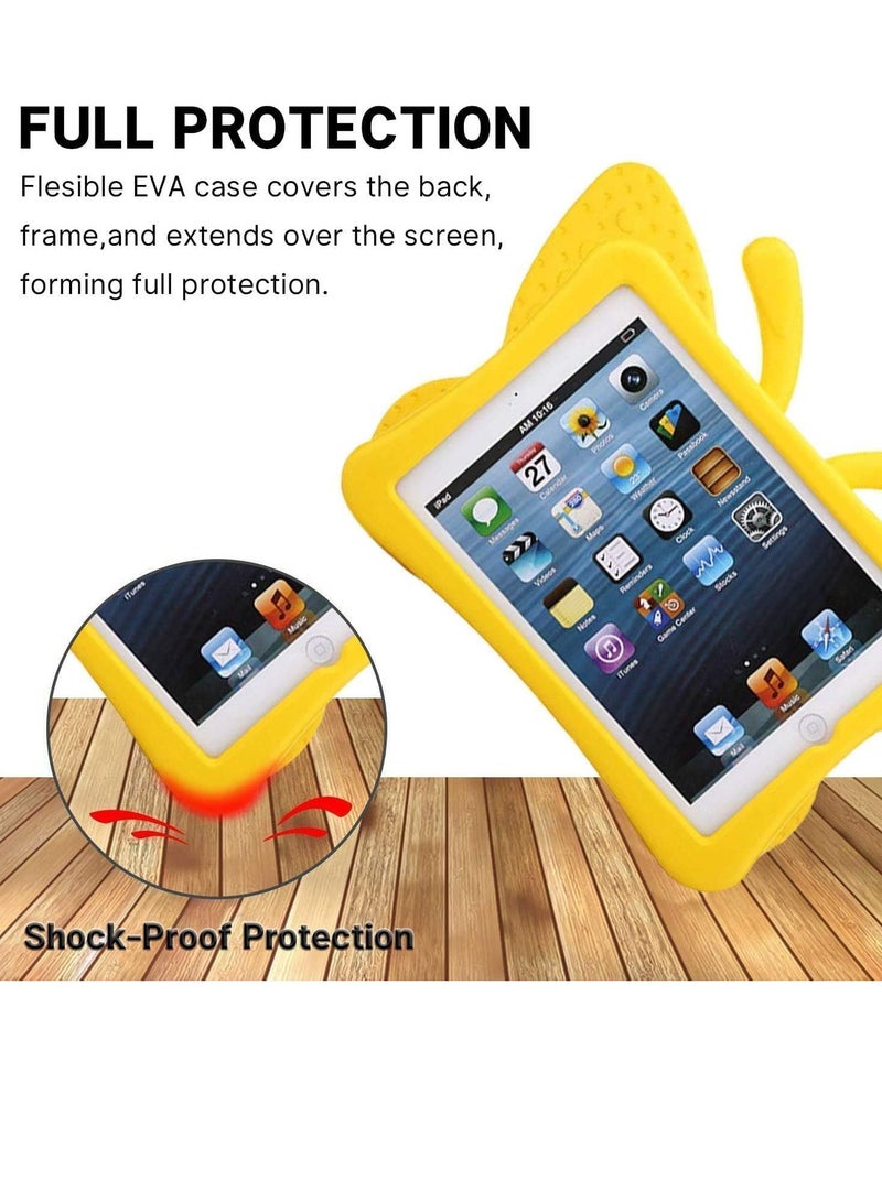ELTRAZONE حافظة آيباد للأطفال، فيتين 3D كرتون فراشة غير سامة EVA خفيفة الوزن مقاومة للصدمات مع قاعدة لحافظة آيباد 5/ آيباد 6 / آيباد برو 9.7 / حافظة آيباد الجديدة 2017 (صفراء) - Image 5