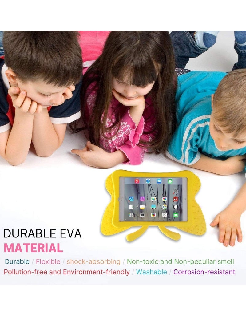 ELTRAZONE حافظة آيباد للأطفال، فيتين 3D كرتون فراشة غير سامة EVA خفيفة الوزن مقاومة للصدمات مع قاعدة لحافظة آيباد 5/ آيباد 6 / آيباد برو 9.7 / حافظة آيباد الجديدة 2017 (صفراء) - Image 4