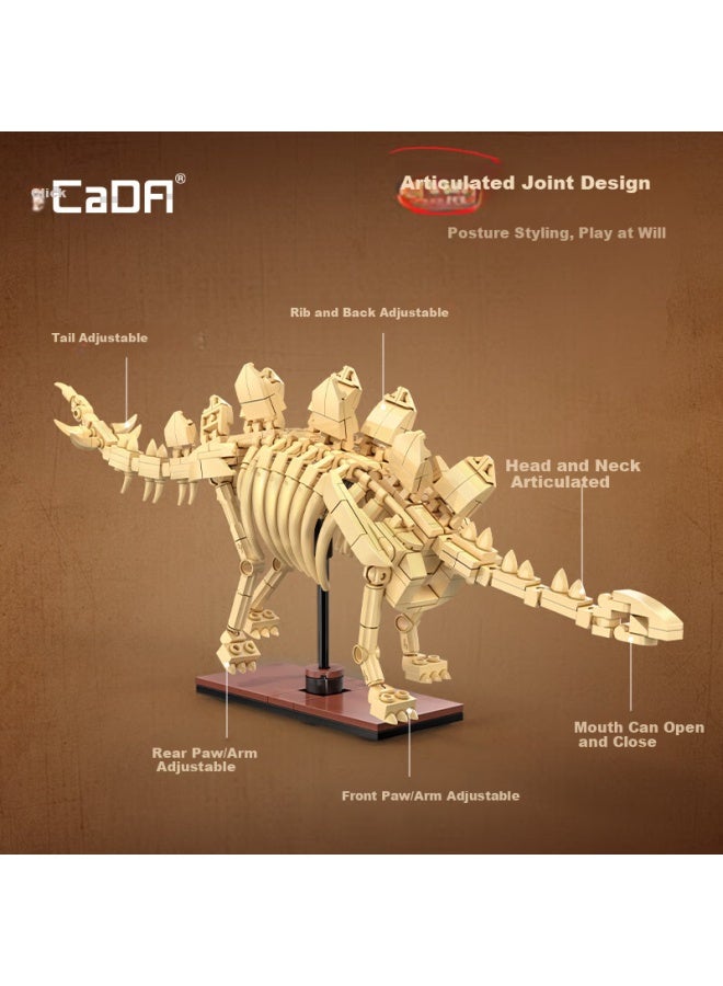 CaDA Kaduo Dinosaur Toy Building Blocks, Skeleton Dinosaur Model, Collectible Spinosaurus, Light-up Educational Toy, Birthday Gift For Boys And Children - Image 5