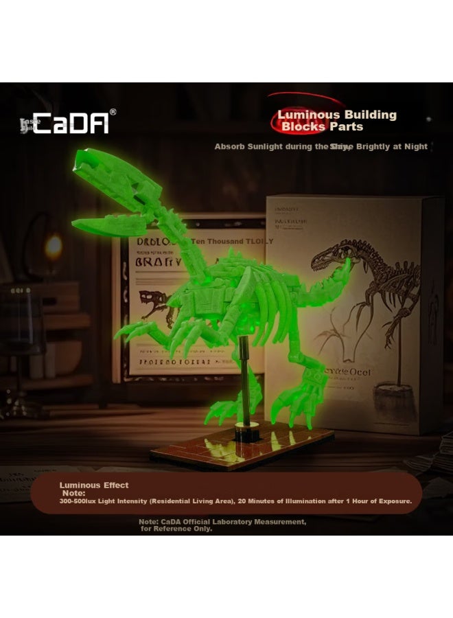 CaDA Kaduo Dinosaur Toy Building Blocks, Skeleton Dinosaur Model, Collectible Spinosaurus, Light-up Educational Toy, Birthday Gift For Boys And Children - Image 4