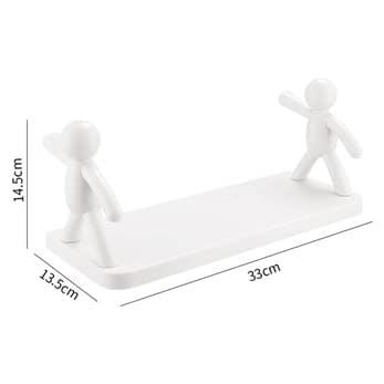 SAJAG Self Adhesive Multipurpose Stand Holder for BathroomToiletKitchenBedroomOffice Shelf Wall Holder Bathroom Rack Storage Box Strong Magic Sticker Shower Rack Shelf 1 PCS - Image 2