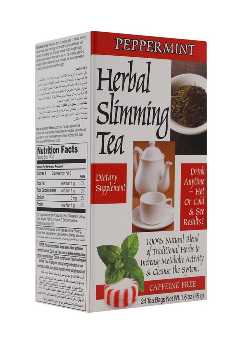 21st Century Herbal Slimming Peppermint Tea 24 Tea Bags - Image 2