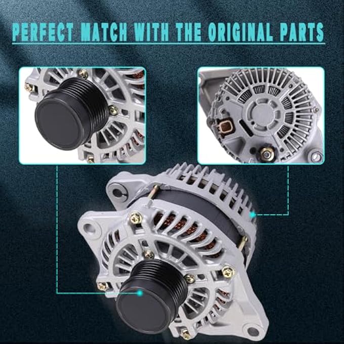 Slakerbe 04801490AA Alternator Compatible for Journey L4 2.4L 2009 2010 2011 2012-2020, 4801490AD 11440 Electrical Alternator 04801490AC, 04801490AD, 4801490AA, 4801490AC, 4801490AD - Image 4