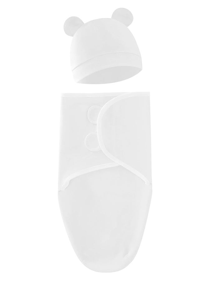 MARGOUN بطانية لف الرضيع حقيبة نوم للأطفال منشفة استحمام الرضيع لف السرير أكياس النوم ملحقات السرير حجم صفر أبيض - Image 2