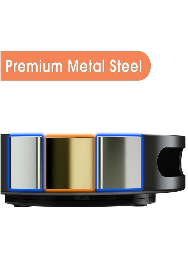 هومستر منظم سوزان كسول ، رف توابل دوار معدني مقاس 12 بوصة حامل قابل للتدوير بزاوية 360 درجة لخزانة المطبخ كونترتوب مخزن تخزين الحمام أسود - Image 4