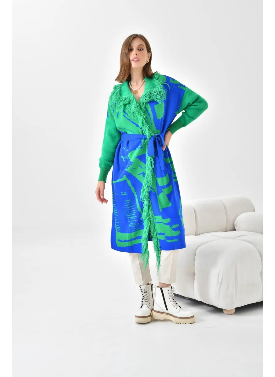 Garmi Women's Long Fringe Dress Saxe Blue