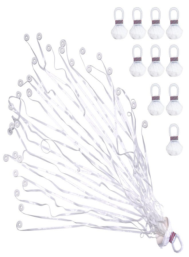 Arouselove Confetti Poppers, 10Pack Plastic No Mess Streamers, Party Poppers for Birthday,Wedding,Celebrations,Graduation Party (White, 10 Pack) - Image 1