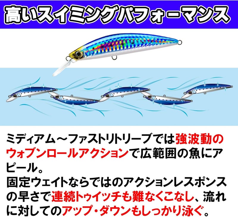 DUEL Heavy Minnow (S) 70mm Lure, 16g, Blues, Flounder - Image 4