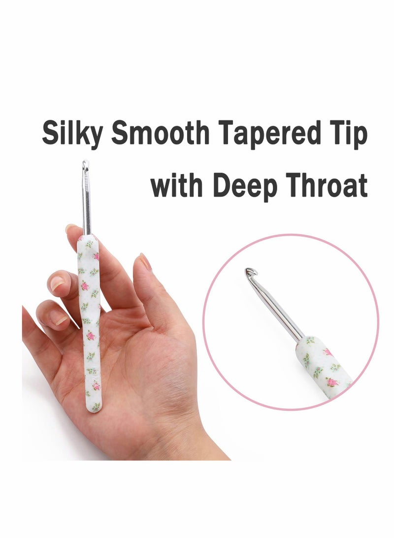 KASTWAVE Crochet Hooks Set, 8Pcs Ergonomic Hook Needles for Arthritic Hands, Exquisite Knitting Supplies, White - Image 3