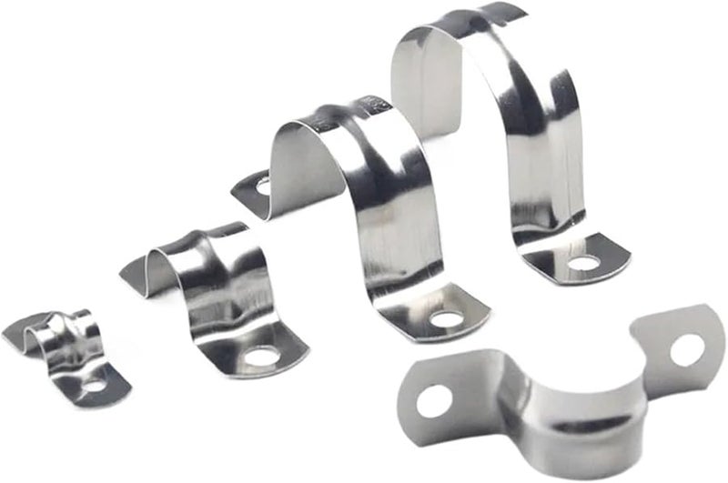 Stainless Steel U Type Conduit Clamps 200pcs 10mm Thickened Pipe Saddle Bracket - Image 2