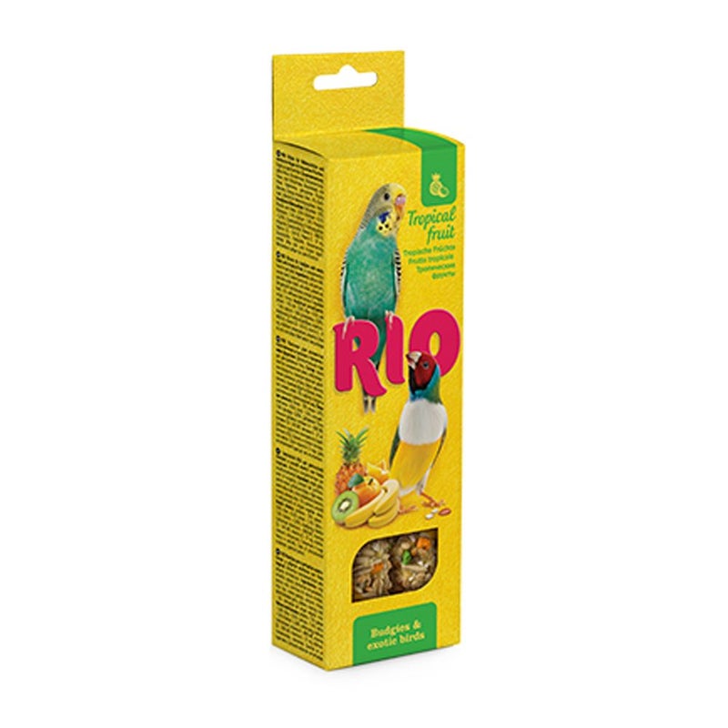 RIO Bird Treat - Budgies &Exotic bird Sticks - Tropical Fruit - 2*40g