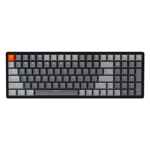 Keychron K4 Wireless Bluetooth/USB Wired Gaming Mechanical Keyboard, Compact 100 Keys 96% Layout RGB LED Backlit Gateron G Pro Blue Switch N-Key Rollover, Aluminum Frame for Mac Windows, Version 2 - Image 1