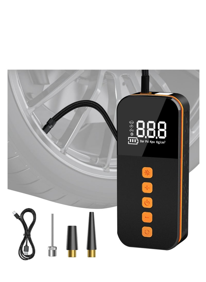 SYOSI Cordless Inflator with Digital Pressure Gauge, Air Compressors & Inflators Tire Inflator, Portable Air Compressor, Compact and Versatile Inflation Tool for Tires, Sports Equipment, Ebike Motorcycles  - Image 1