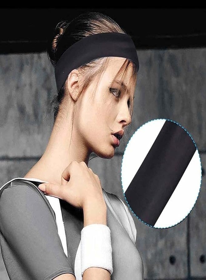 RedOak Women's Sports Elastic Hair Accessories Headband - Black - Pack of Two - Image 4