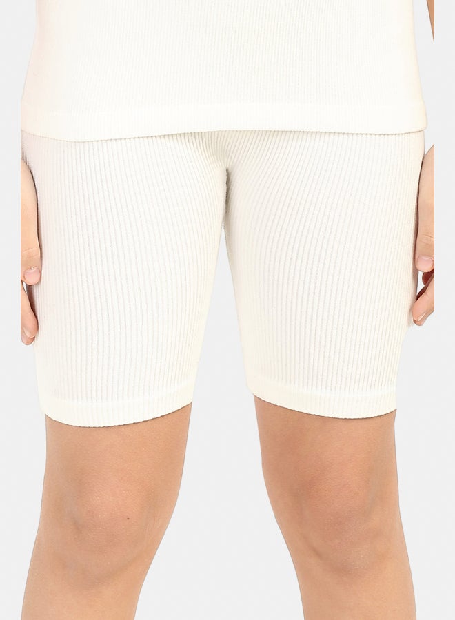 Carina Girly Ribbed Cycling Shorts - Image 1