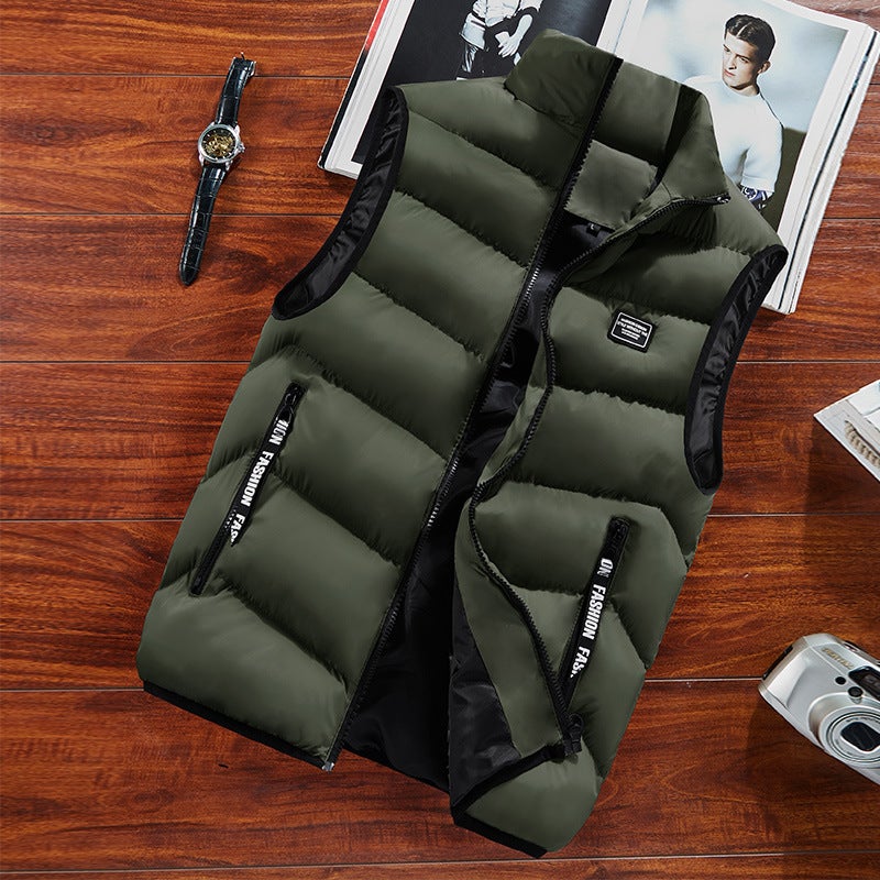 New Style Vest Men'S M-8Xl Plus Size Men'S Vest Jacket Stand Collar Down Vest Warm Casual Fashion Cotton Outwear Men 8 - Image 3