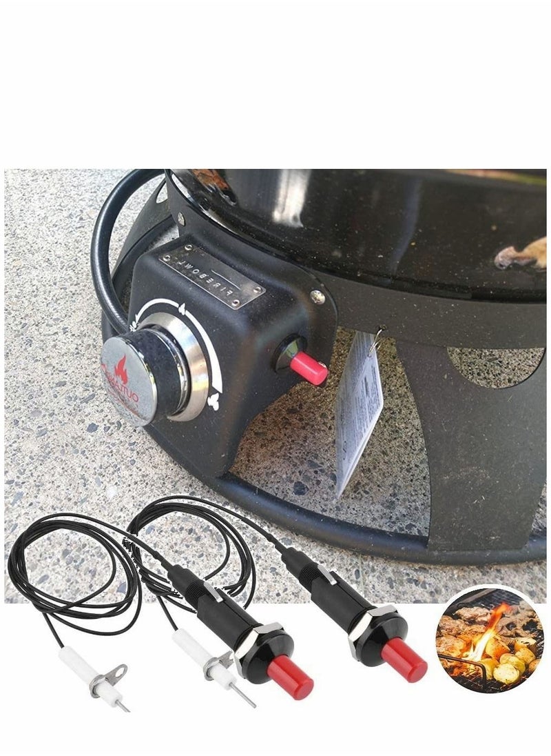Y&D - Piezo igniter with Spark Ignition Electrode 200 Degree Resistance Wire 1 Meter Long for Gas Fireplace Oven Heater 2Pack - Image 1