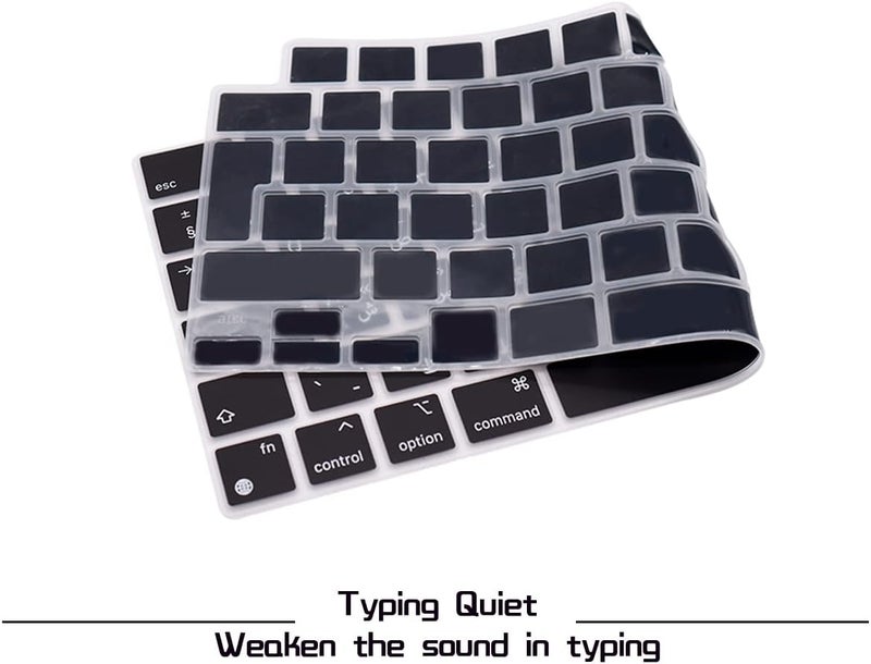 HRH Arabic Language Silicone Keyboard Cover Skin for MacBook 2026 Neo 13"(A18) & Air13.6 15"(M5-M2) & Pro14 16"(M5-M1) A3404 A3448 A3449 Dust Proof Protection Accessories European Layout - Image 3