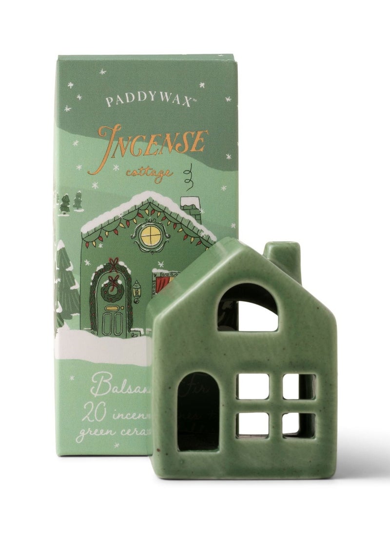 بادي واكس حاملات بخور قرية السيراميك - كوخ أخضر - بلسم وشوح - Image 1