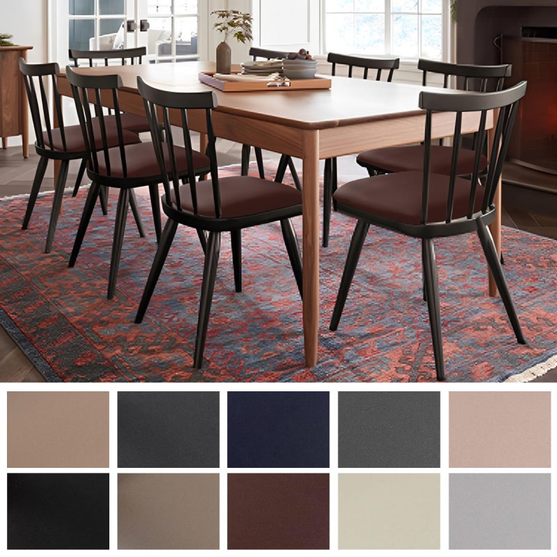 Genina Waterproof PU Leather Seat Covers for Dining Chairs,Chair Seat Covers Set of 4, Stretchable Dining Room Chair Seat Covers for Chair Protector Slipcover for Kitchen - Image 2