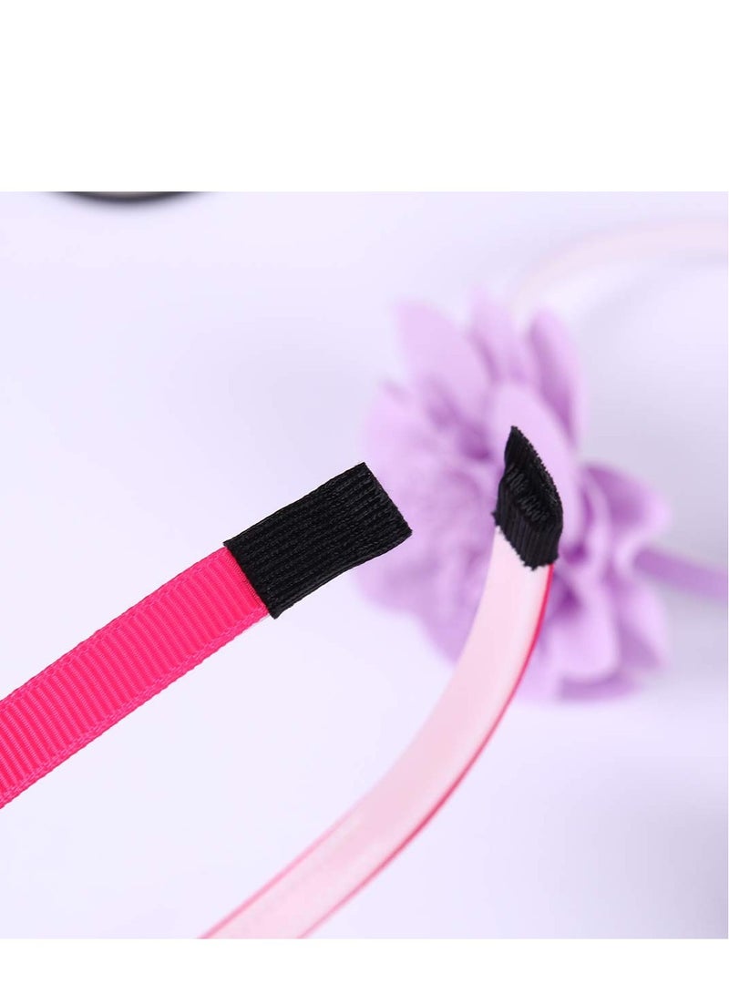 10 pcs Flower Headbands for Girls, Toddler Headbands with Chiffon Flower for Children Girls Hair Accessories, 4 Inch flower - Image 4