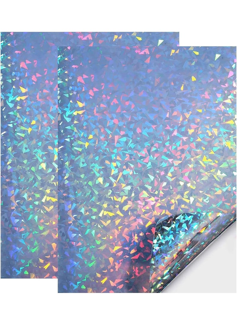 SUNBIRD SUNBRD A4 Holographic Sticker Paper Waterproof Art Craft Sheet Self Adhesive Pack of 2 Art Craft DIY Work Decoration Gift Wrapping 12 x 18 Inch  - Image 1