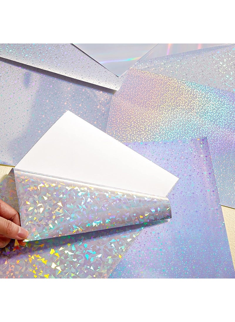 SUNBIRD SUNBRD A4 Holographic Sticker Paper Waterproof Art Craft Sheet Self Adhesive Pack of 2 Art Craft DIY Work Decoration Gift Wrapping 12 x 18 Inch  - Image 5