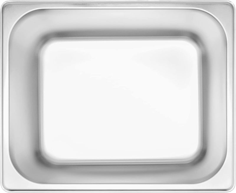 JAPCHET مجموعة 4 قطع من صواني البخار الفولاذية المقاوم للصدأ بحجم 12 بوصة وعمق 6 بوصات، صواني فندقية تجارية معدنية لتقديم الطعام في البوفيه والمطاعم - Image 4